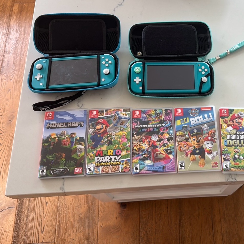Nintendo switch sets with case and games
